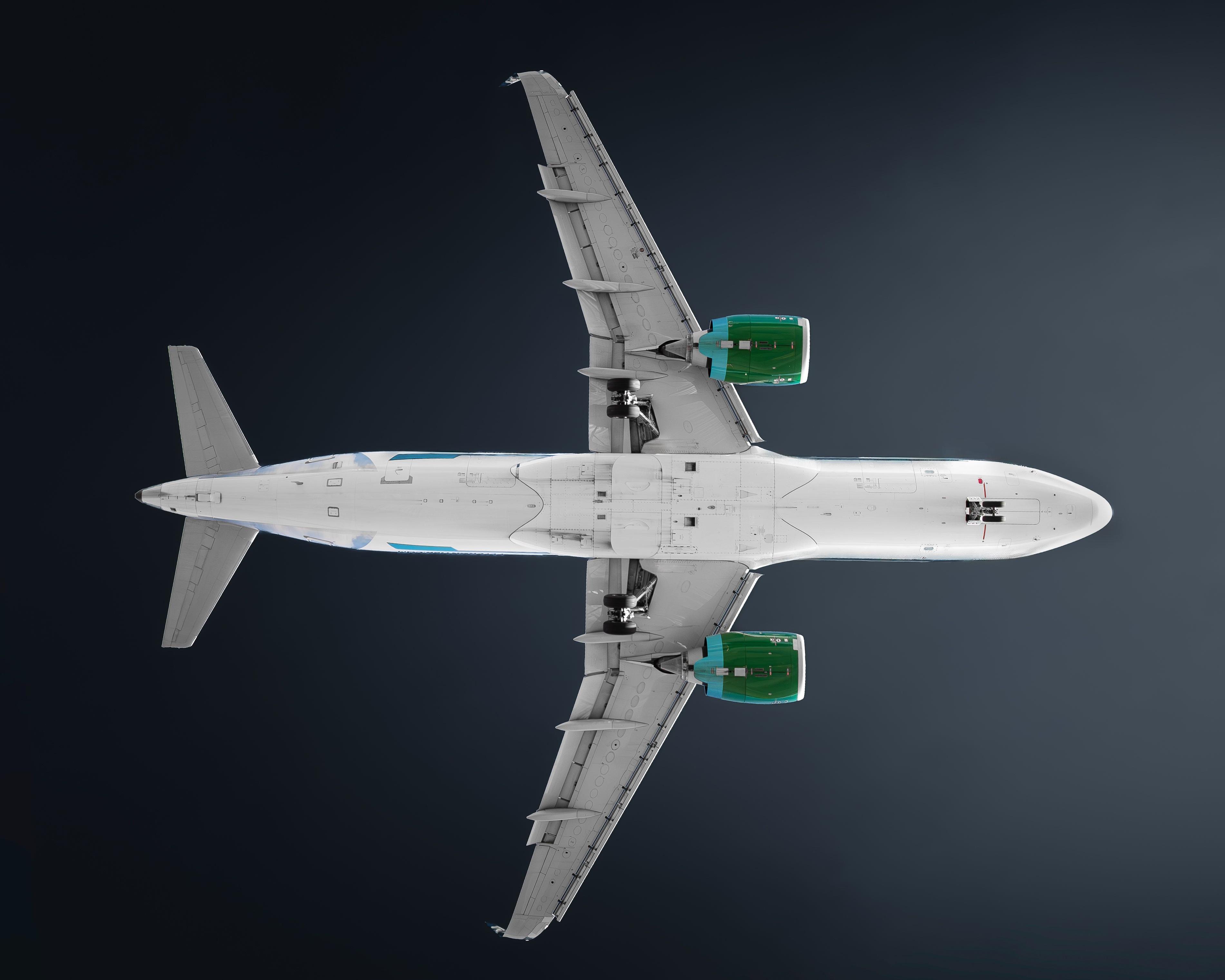 Aircraft viewed from above